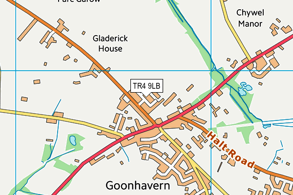 TR4 9LB map - OS VectorMap District (Ordnance Survey)
