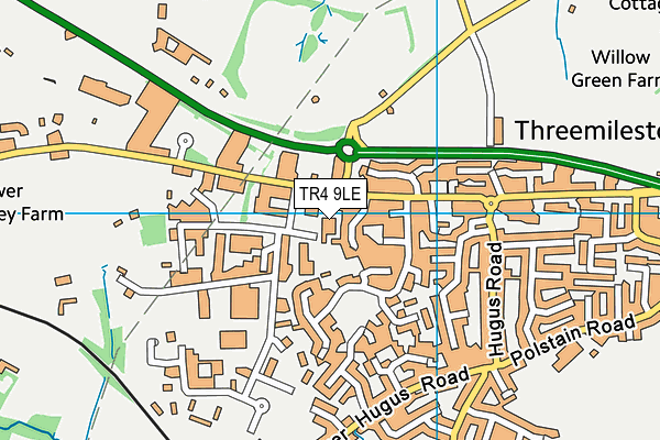 TR4 9LE map - OS VectorMap District (Ordnance Survey)