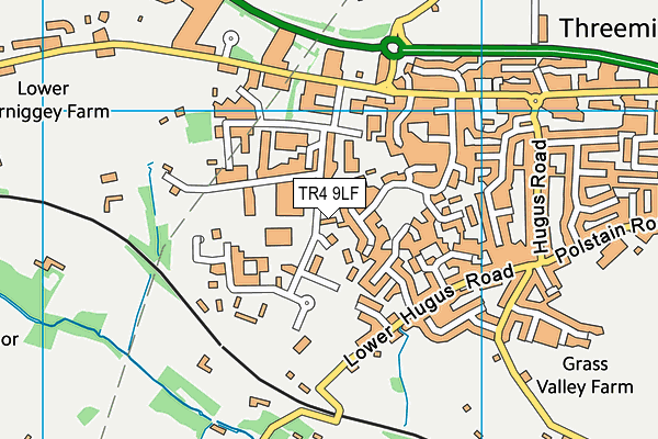 TR4 9LF map - OS VectorMap District (Ordnance Survey)