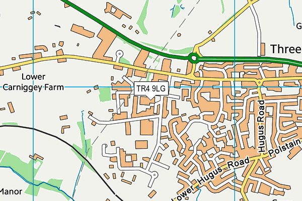 TR4 9LG map - OS VectorMap District (Ordnance Survey)