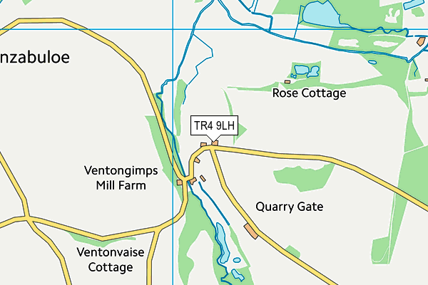 TR4 9LH map - OS VectorMap District (Ordnance Survey)