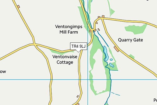 TR4 9LJ map - OS VectorMap District (Ordnance Survey)