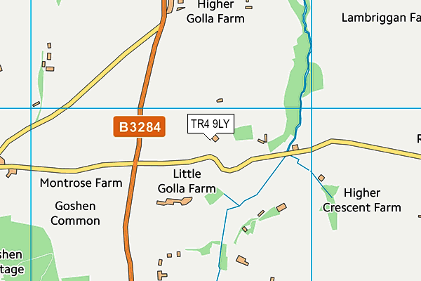 TR4 9LY map - OS VectorMap District (Ordnance Survey)