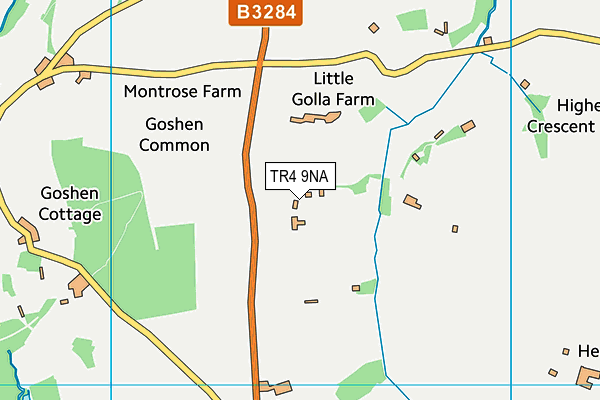 TR4 9NA map - OS VectorMap District (Ordnance Survey)