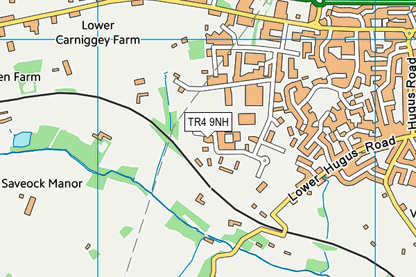 TR4 9NH map - OS VectorMap District (Ordnance Survey)