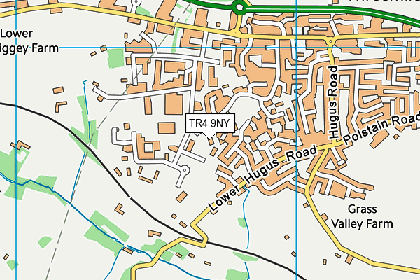 TR4 9NY map - OS VectorMap District (Ordnance Survey)