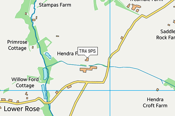 TR4 9PS map - OS VectorMap District (Ordnance Survey)