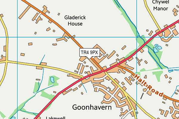 TR4 9PX map - OS VectorMap District (Ordnance Survey)