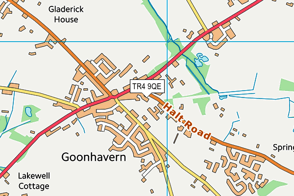 TR4 9QE map - OS VectorMap District (Ordnance Survey)