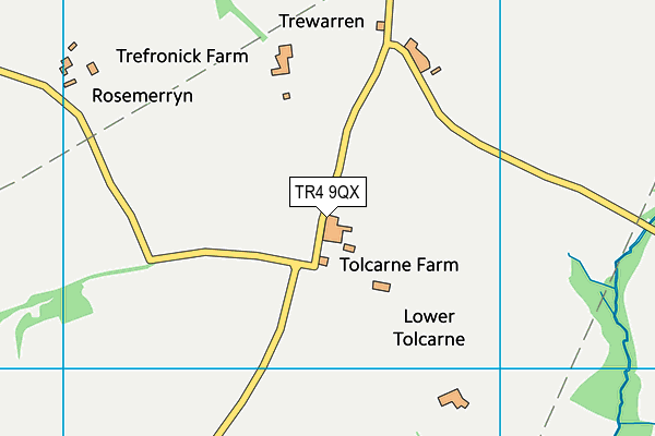 TR4 9QX map - OS VectorMap District (Ordnance Survey)