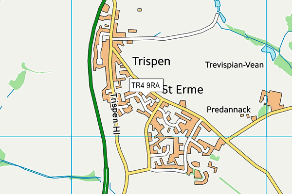 TR4 9RA map - OS VectorMap District (Ordnance Survey)