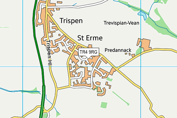 TR4 9RG map - OS VectorMap District (Ordnance Survey)