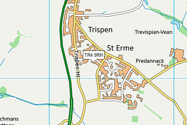 TR4 9RH map - OS VectorMap District (Ordnance Survey)