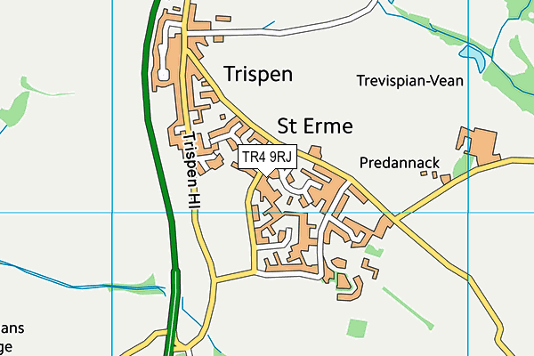 TR4 9RJ map - OS VectorMap District (Ordnance Survey)