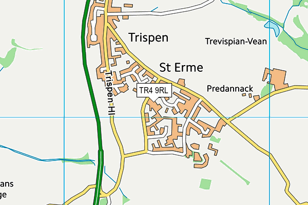 TR4 9RL map - OS VectorMap District (Ordnance Survey)