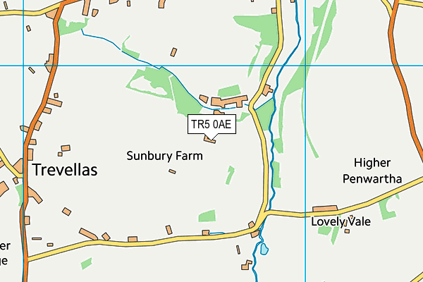 TR5 0AE map - OS VectorMap District (Ordnance Survey)