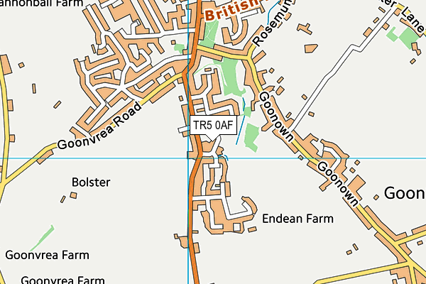 TR5 0AF map - OS VectorMap District (Ordnance Survey)