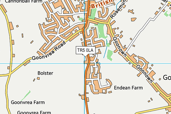 TR5 0LA map - OS VectorMap District (Ordnance Survey)