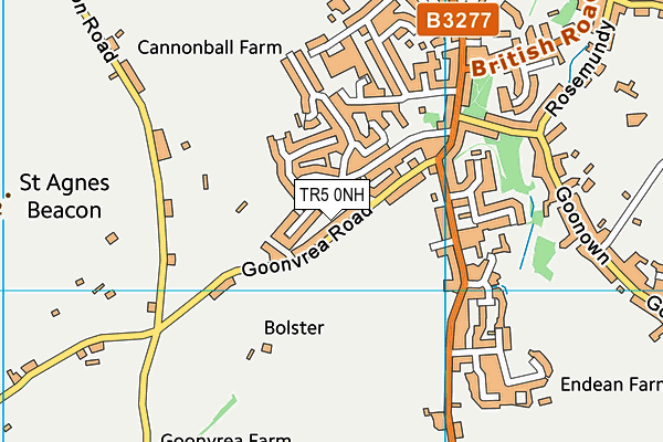 TR5 0NH map - OS VectorMap District (Ordnance Survey)