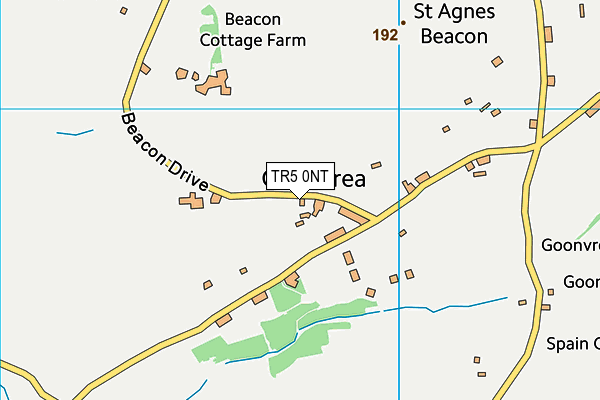 TR5 0NT map - OS VectorMap District (Ordnance Survey)