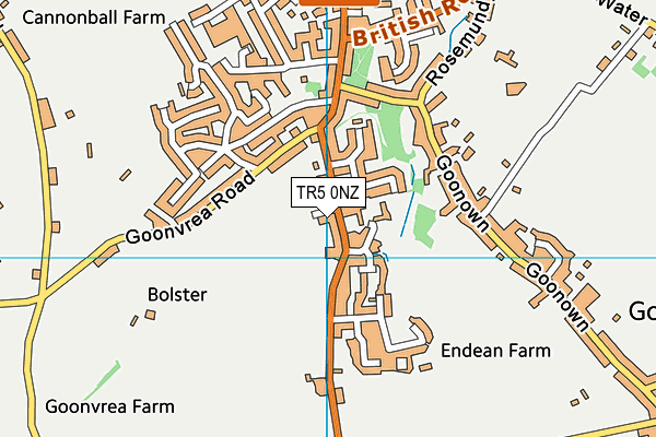 TR5 0NZ map - OS VectorMap District (Ordnance Survey)