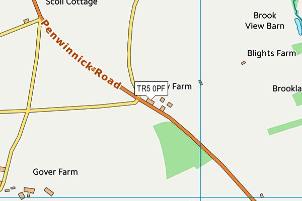 TR5 0PF map - OS VectorMap District (Ordnance Survey)