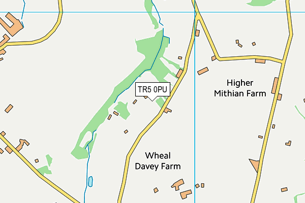 TR5 0PU map - OS VectorMap District (Ordnance Survey)