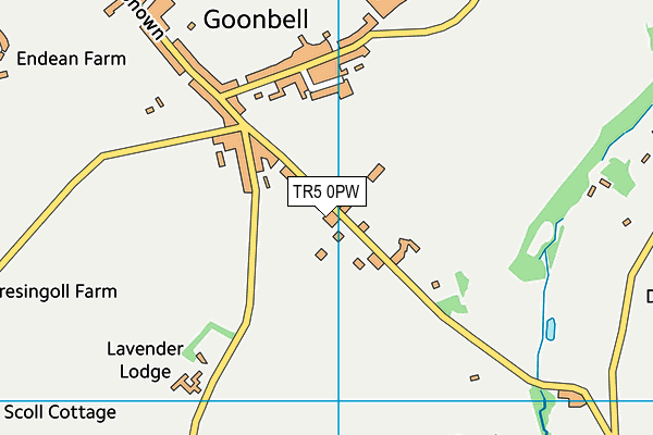 TR5 0PW map - OS VectorMap District (Ordnance Survey)