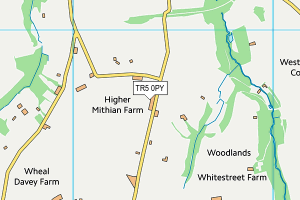 TR5 0PY map - OS VectorMap District (Ordnance Survey)