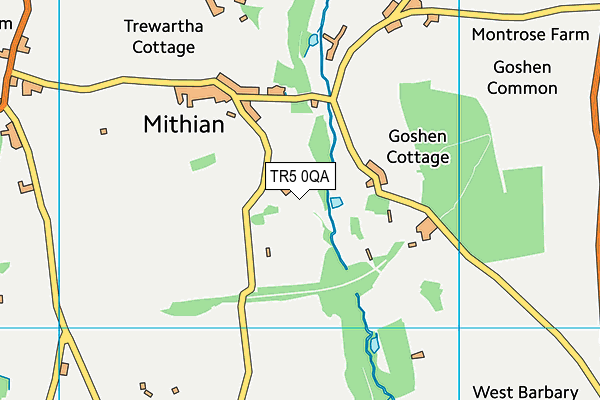 TR5 0QA map - OS VectorMap District (Ordnance Survey)