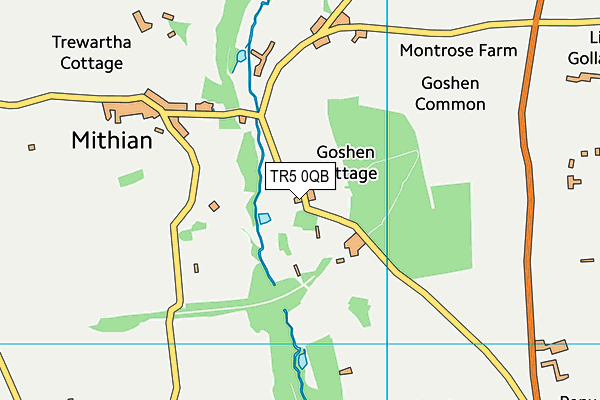 TR5 0QB map - OS VectorMap District (Ordnance Survey)