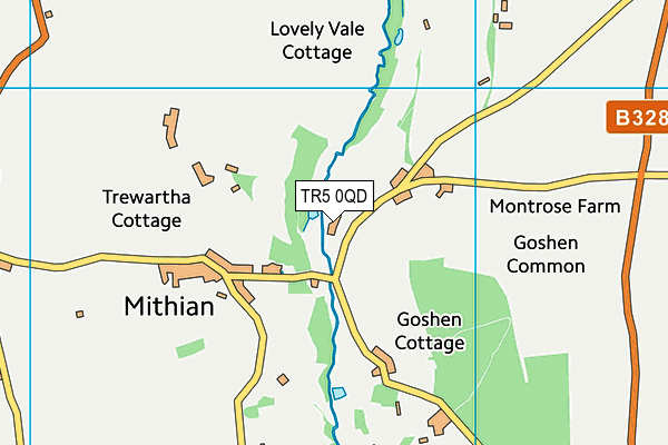 TR5 0QD map - OS VectorMap District (Ordnance Survey)