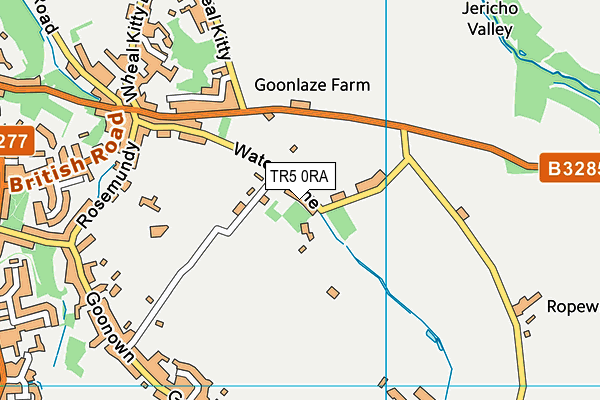 TR5 0RA map - OS VectorMap District (Ordnance Survey)