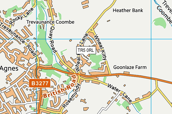 TR5 0RL map - OS VectorMap District (Ordnance Survey)