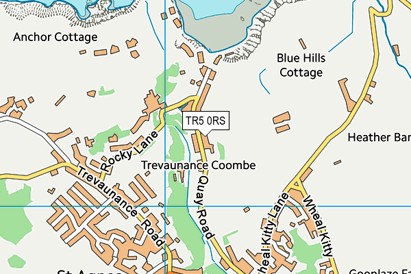 TR5 0RS map - OS VectorMap District (Ordnance Survey)