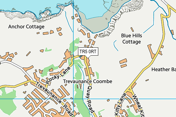 TR5 0RT map - OS VectorMap District (Ordnance Survey)