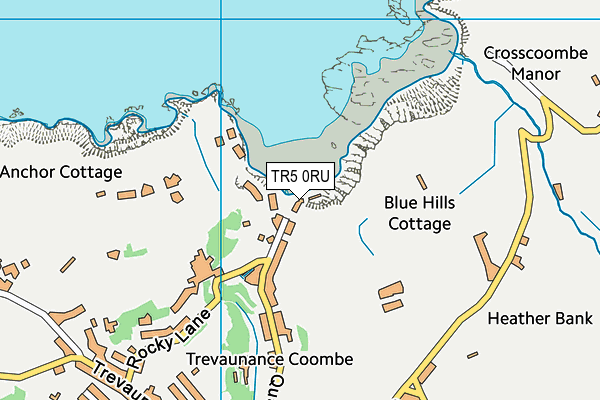 TR5 0RU map - OS VectorMap District (Ordnance Survey)