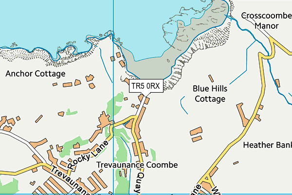 TR5 0RX map - OS VectorMap District (Ordnance Survey)