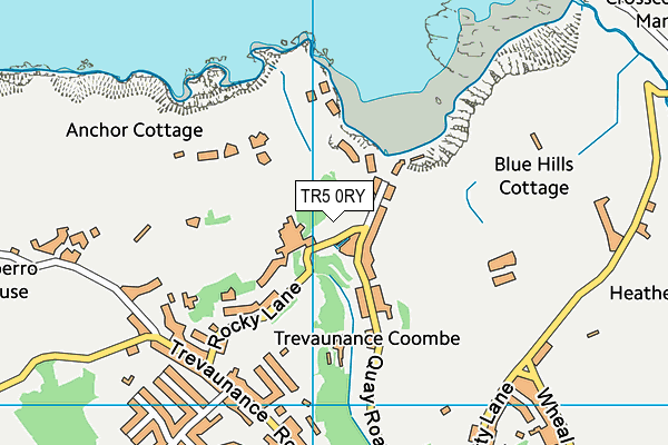 TR5 0RY map - OS VectorMap District (Ordnance Survey)