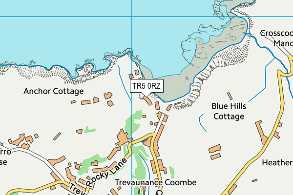TR5 0RZ map - OS VectorMap District (Ordnance Survey)