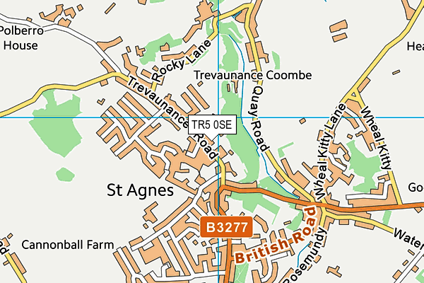 TR5 0SE map - OS VectorMap District (Ordnance Survey)