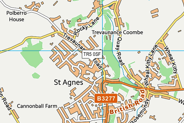 TR5 0SF map - OS VectorMap District (Ordnance Survey)