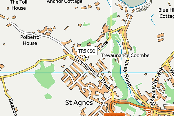 TR5 0SQ map - OS VectorMap District (Ordnance Survey)