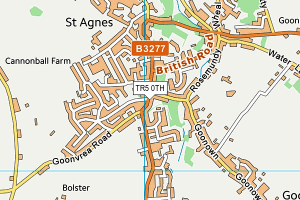 TR5 0TH map - OS VectorMap District (Ordnance Survey)