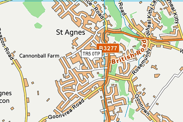 TR5 0TP map - OS VectorMap District (Ordnance Survey)