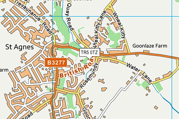 TR5 0TZ map - OS VectorMap District (Ordnance Survey)