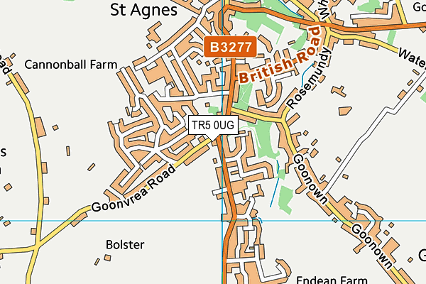 TR5 0UG map - OS VectorMap District (Ordnance Survey)