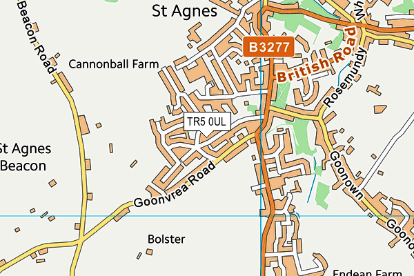 TR5 0UL map - OS VectorMap District (Ordnance Survey)