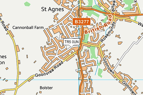 TR5 0UN map - OS VectorMap District (Ordnance Survey)