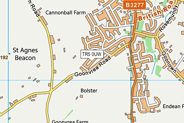 TR5 0UW map - OS VectorMap District (Ordnance Survey)